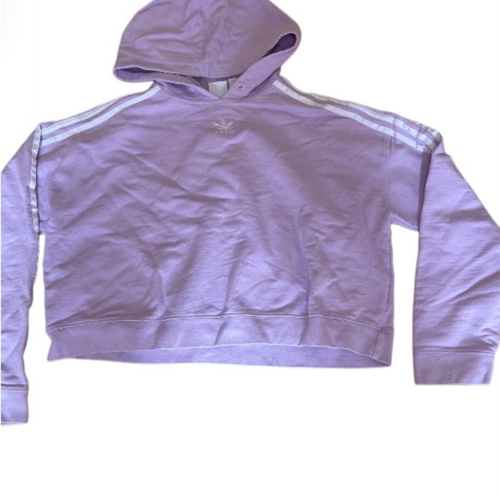 Purple Hoodie with White Stripes